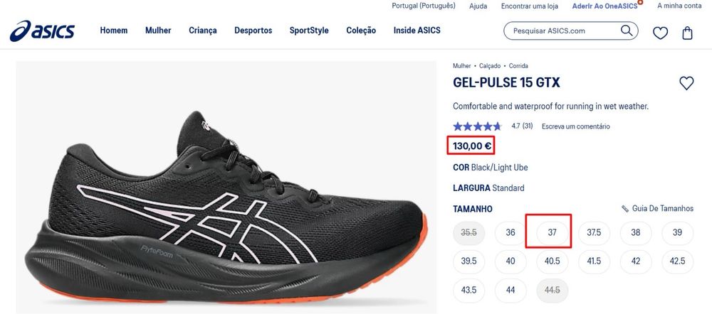 Tênis de corrida Asics Gel Pulse 15 GTX