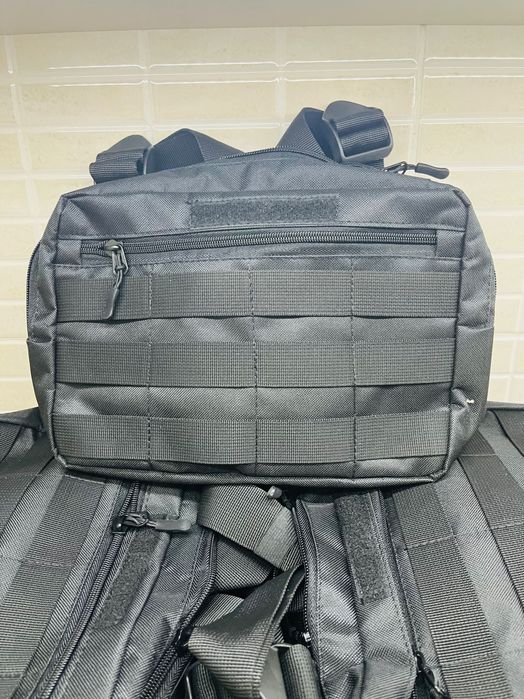 Тактична нагрудна сумка з Cordura 1000D, розгрузка чоловіча чорна