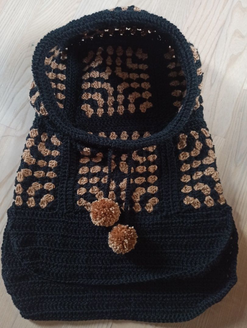 Komplet kapturek balaclava i mitenki
