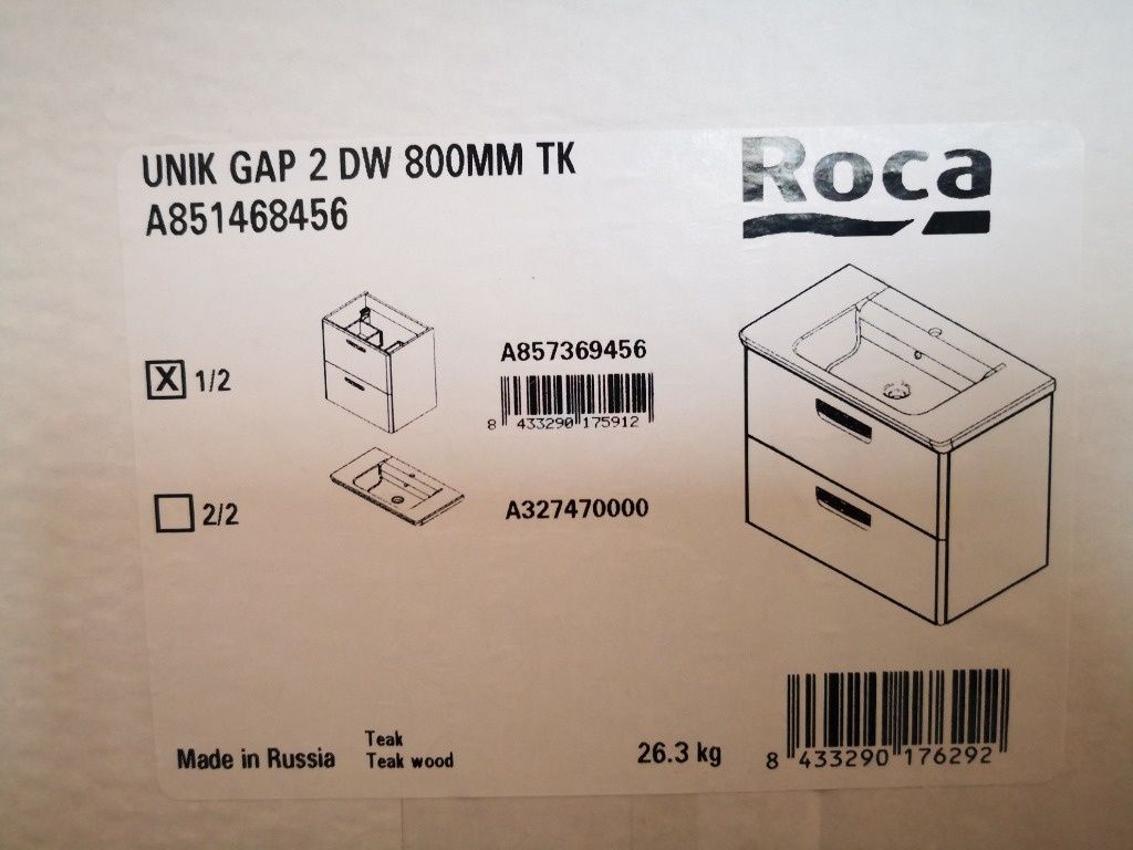 Roca Gap Zestaw Łazienkowy Szafka 80cm + Umywalka