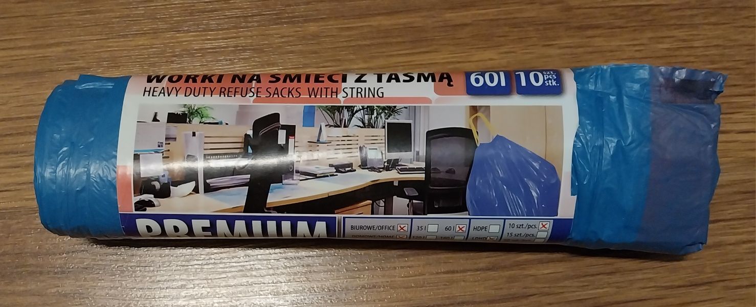 Worki na śmieci -różne pojemności worków