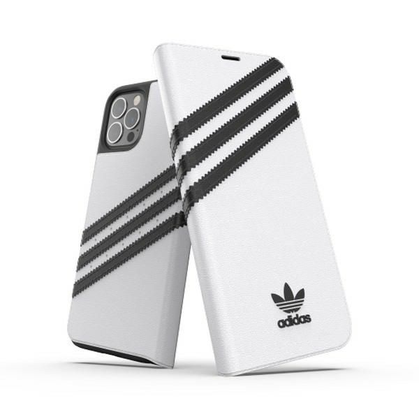 Etui na iPhone 12/12 Pro Adidas OR Booklet Case PU in Śnieżno-Czarny