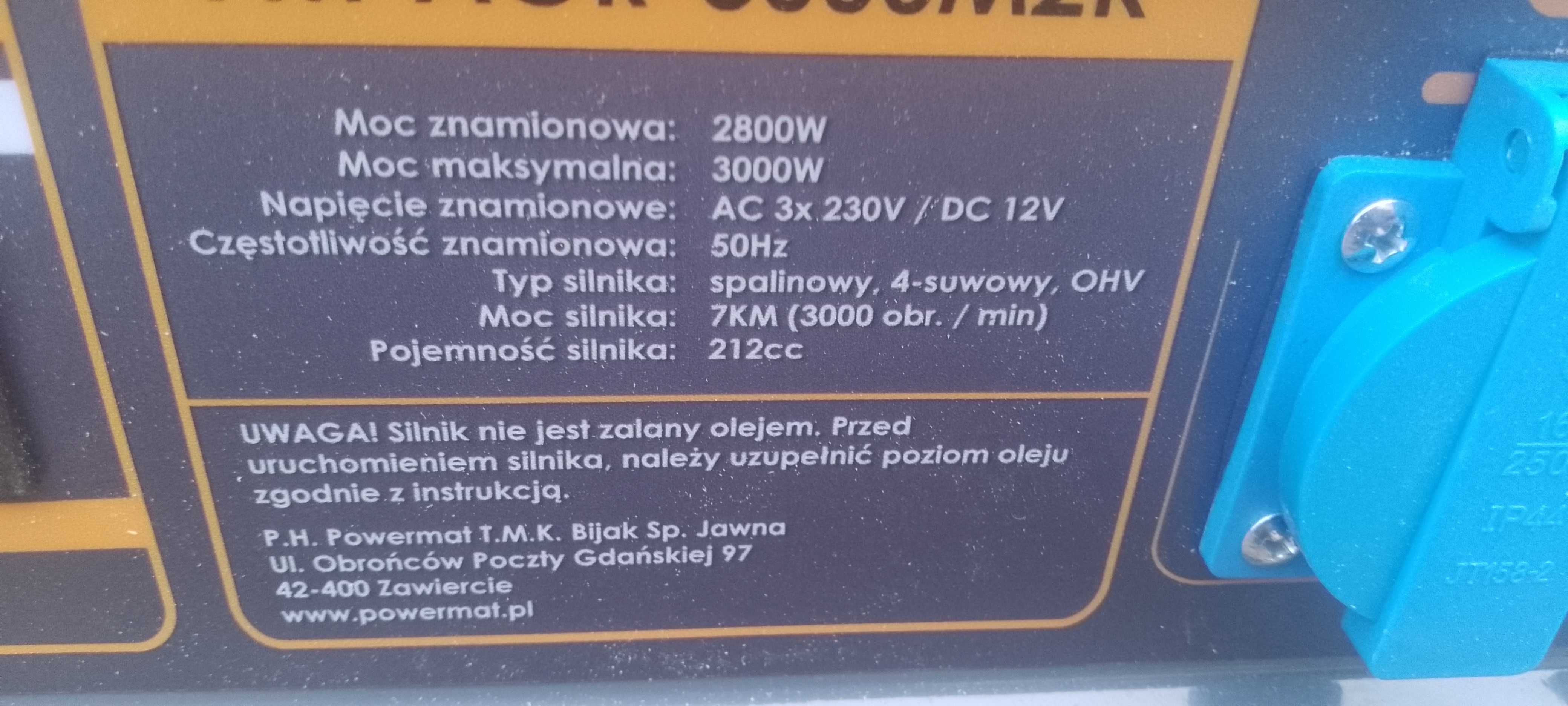 Agregat prądotwórczy praktycznie nowy