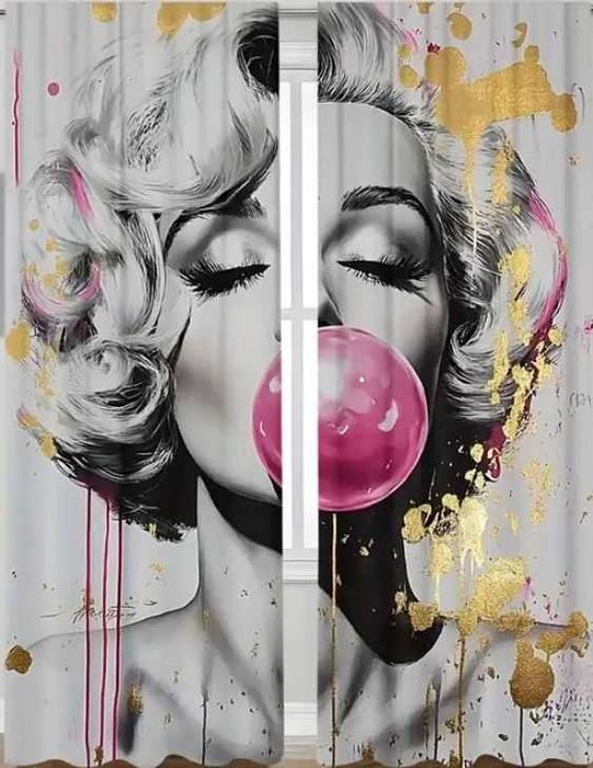ZASŁONY 2D 60x150cm Marilyn Monroe W Stylu Vintage na tunelu h154