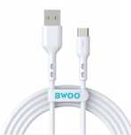 Szybki kabel BWOO BO-X172C USB Type-C o długości 1 metra, biały.