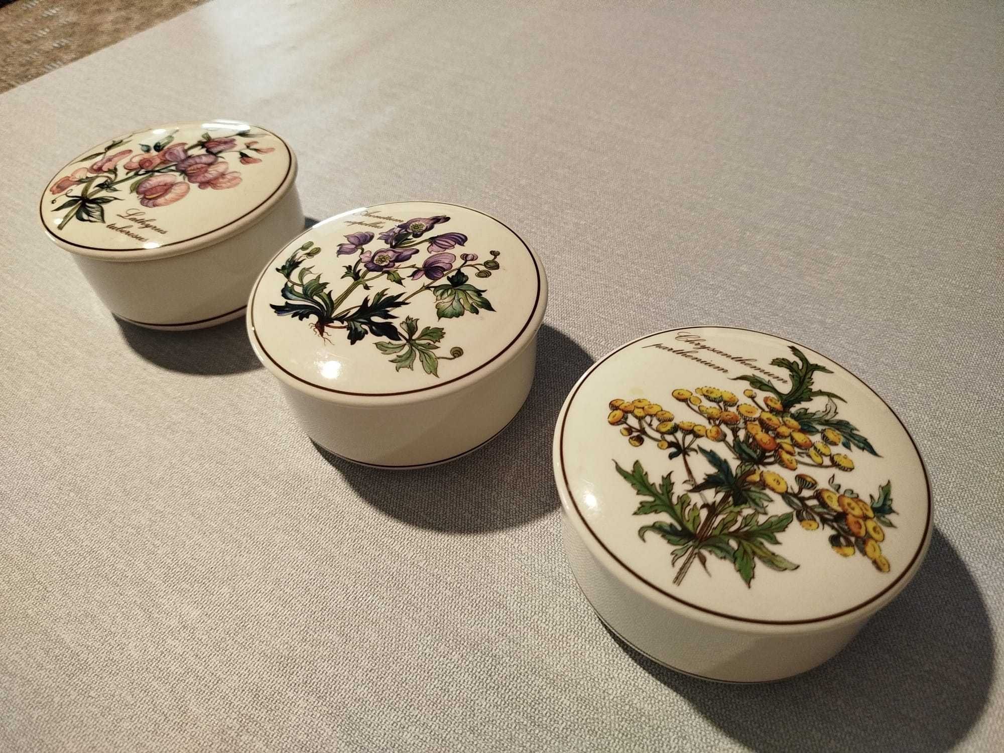 conjunto de 3 Caixas porcelana Villeroy & Boch coleção botânica