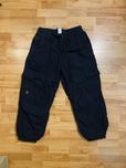 (XS) Широкие черные штаны карго ZARA cargo pants штани jogger джоггеры