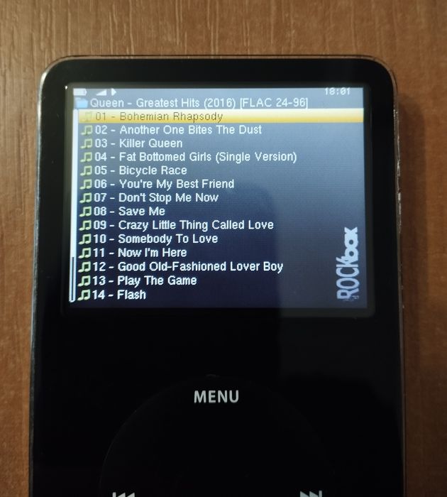 Apple IPod classic video 5,5g 256Gb   на чипе Wolfson DAC (ROCKbox)