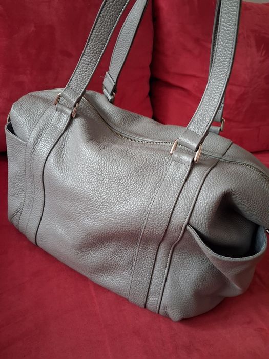 Torba skórzana MyLily Ida Gray do wózka + akcesoria