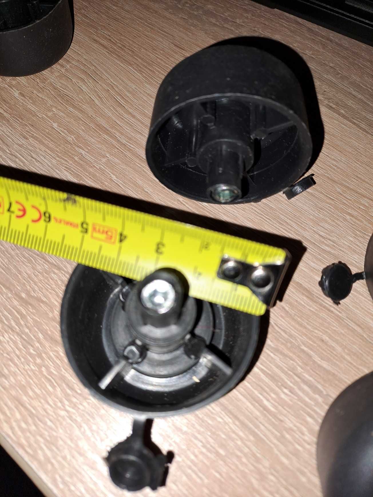 Nóżki stopki regulowane do mebli czarne, gwintowane 4 szt. ostatnie