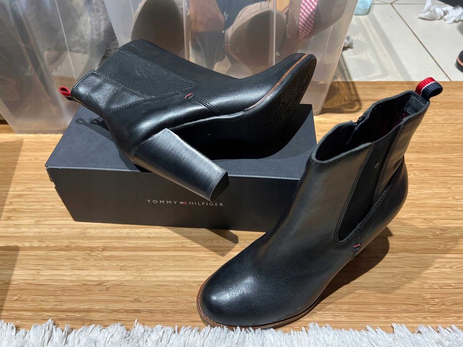 Tommy Hilfiger botki damskie słupek rozmiar 39