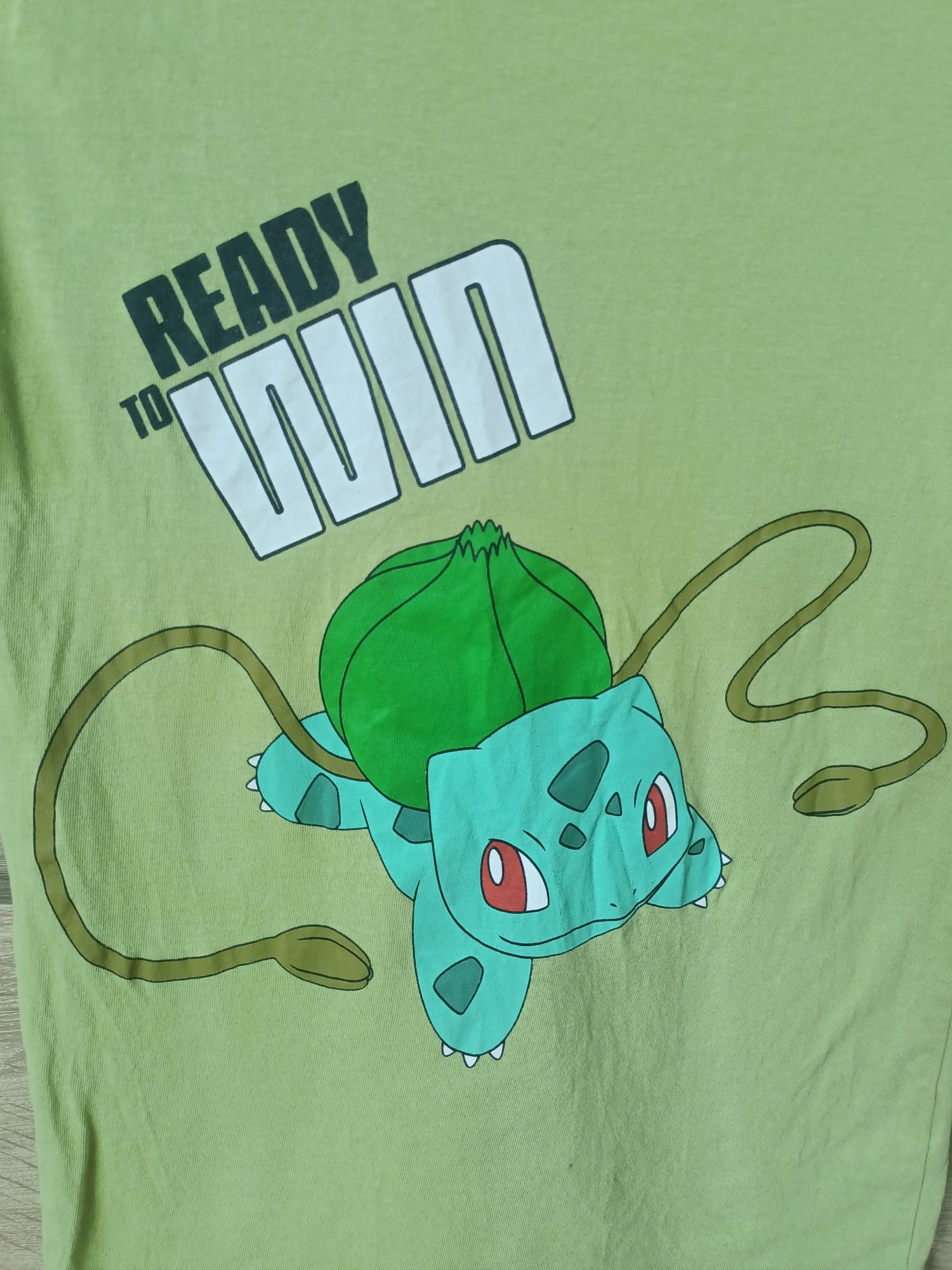 Zielona koszulka t-shirt 122cm pokemon bulbazaur