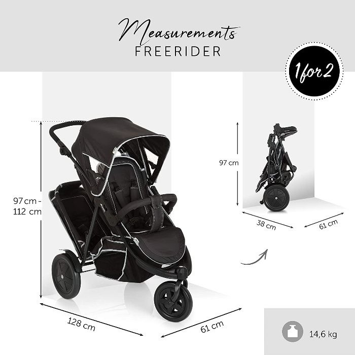 коляска каляска детская дитяча Hauck Freerider 3 Wheel Sibling до 36 к