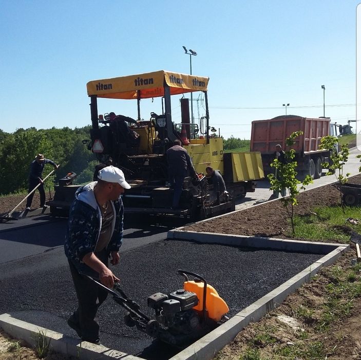 Асфальтування. Засипка доріг. Благоустрій. Асфальтирование