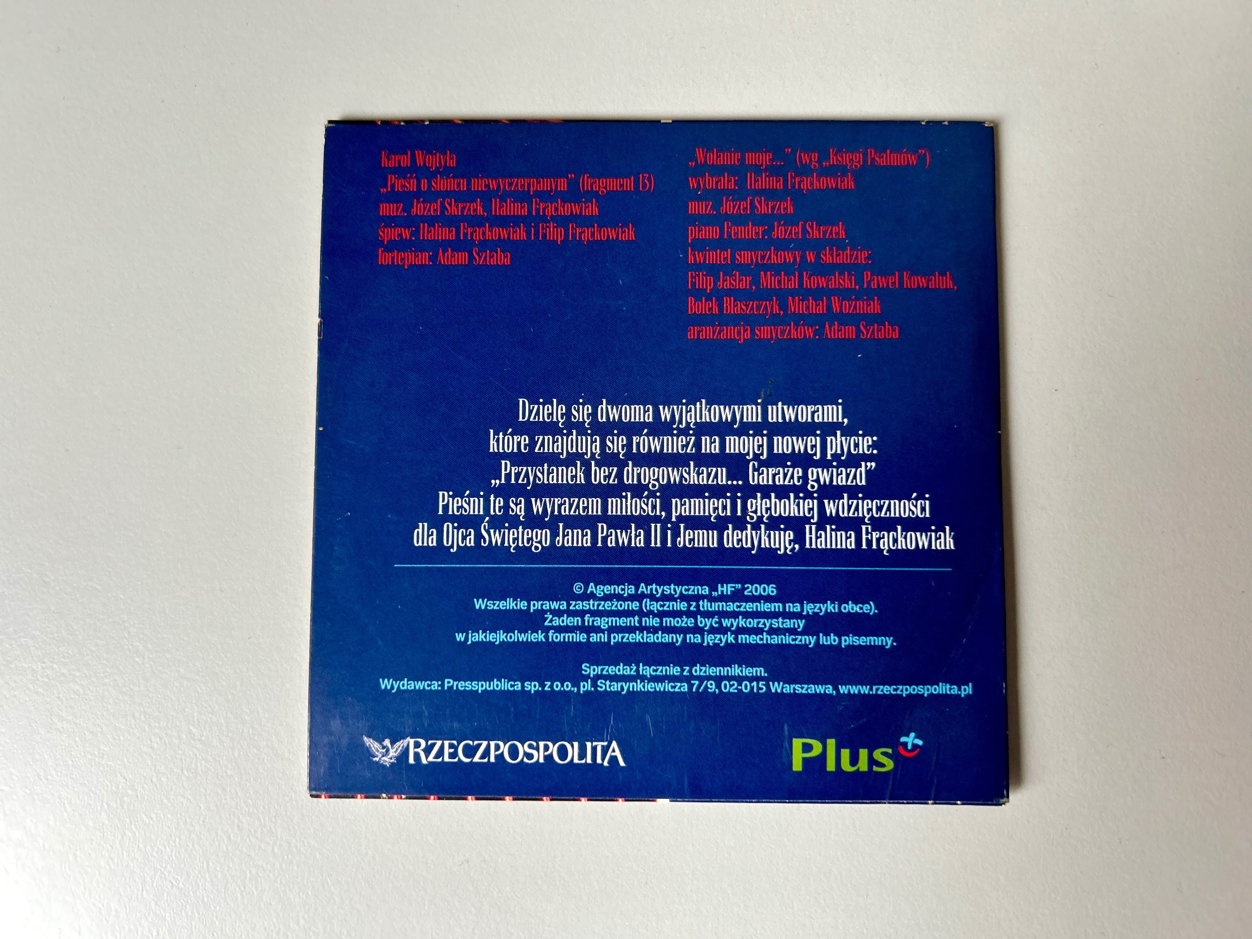 Halina Frąckowiak „Pieśń o słońcu niewyczerpanym” do słów Wojtyły CD