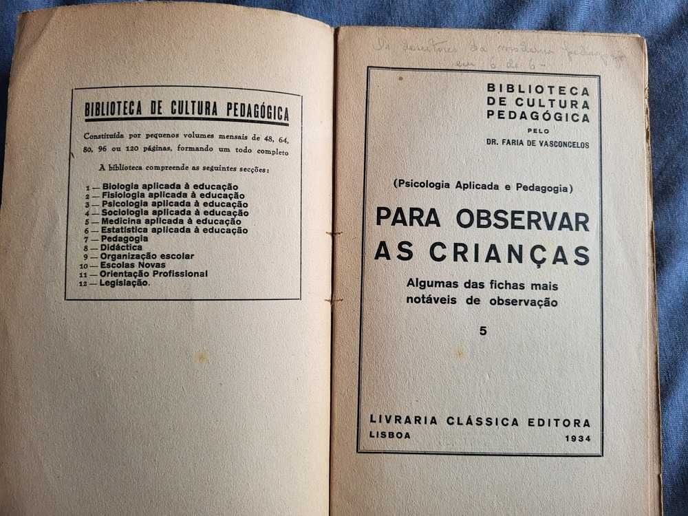 Para Observar as Crianças - Dr. Faria de Vasconcelos