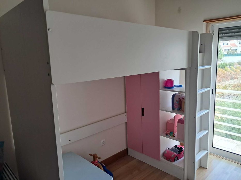 Beliche ikea branco e rosa