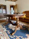 Duzy stol drewniany rozkladany owalny vintage