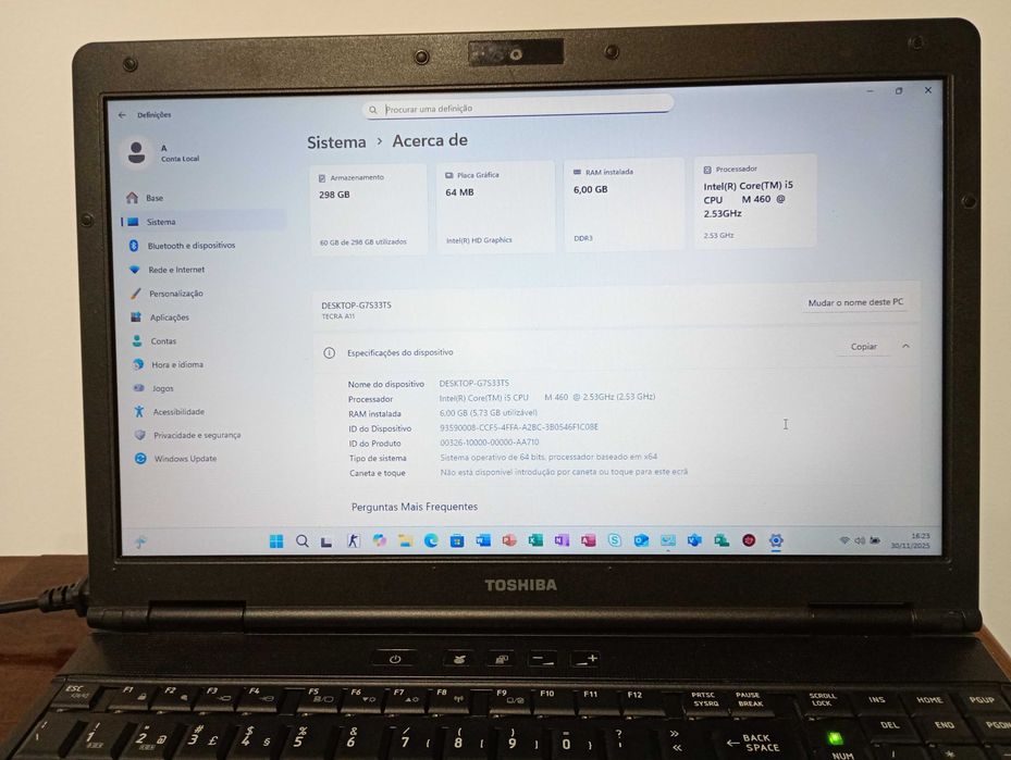 Vendp Toshiba Tecra Intel core i5