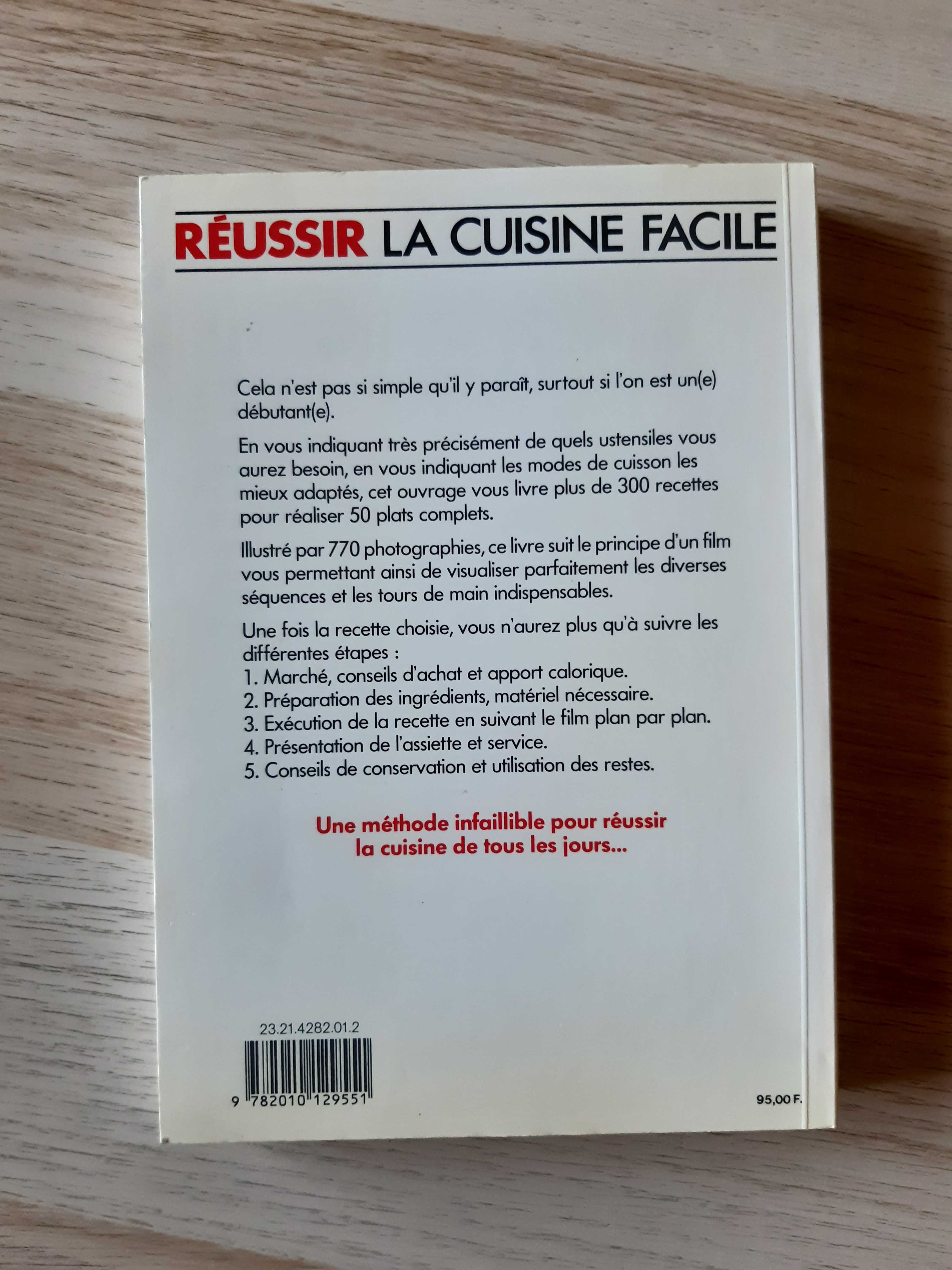 Réussir la cuisine facile - Livro de receitas em francês