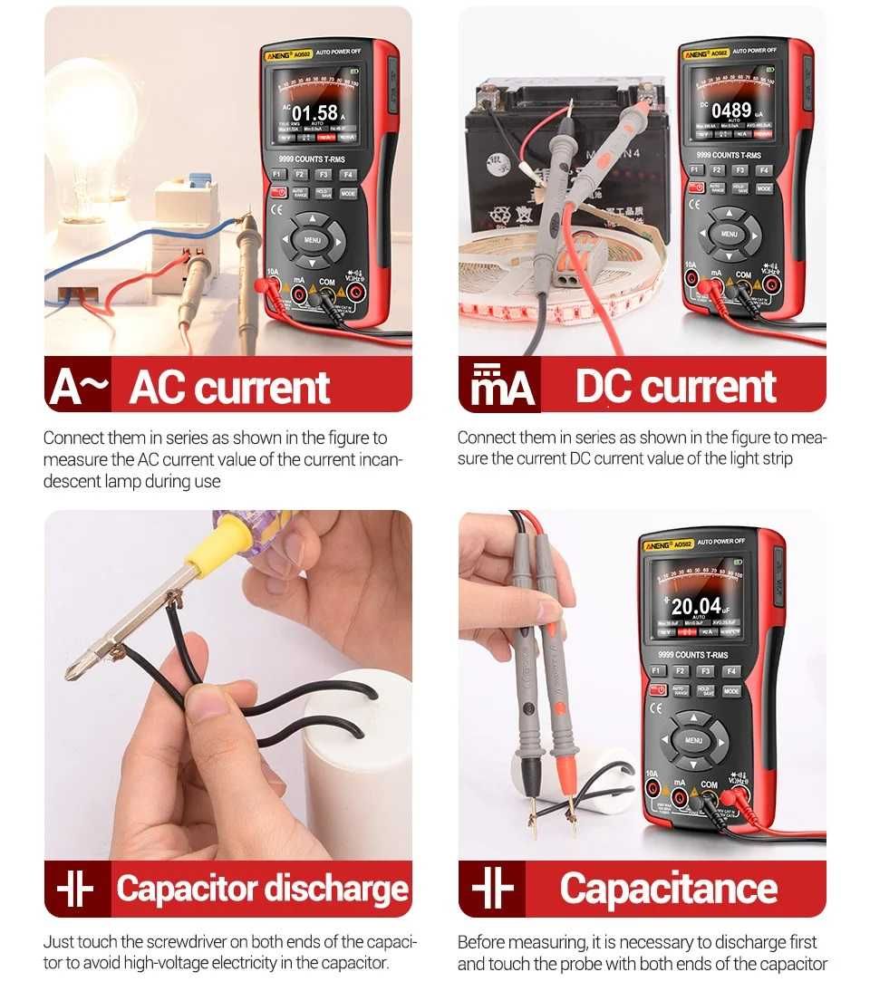 Aneng AOS02 (ZOYI ZT-702S) - портативний мультиметр і профі осцилограф