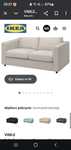 Komplet wypoczynkowy sofa 2 i 3 osobowa Ikea vimle