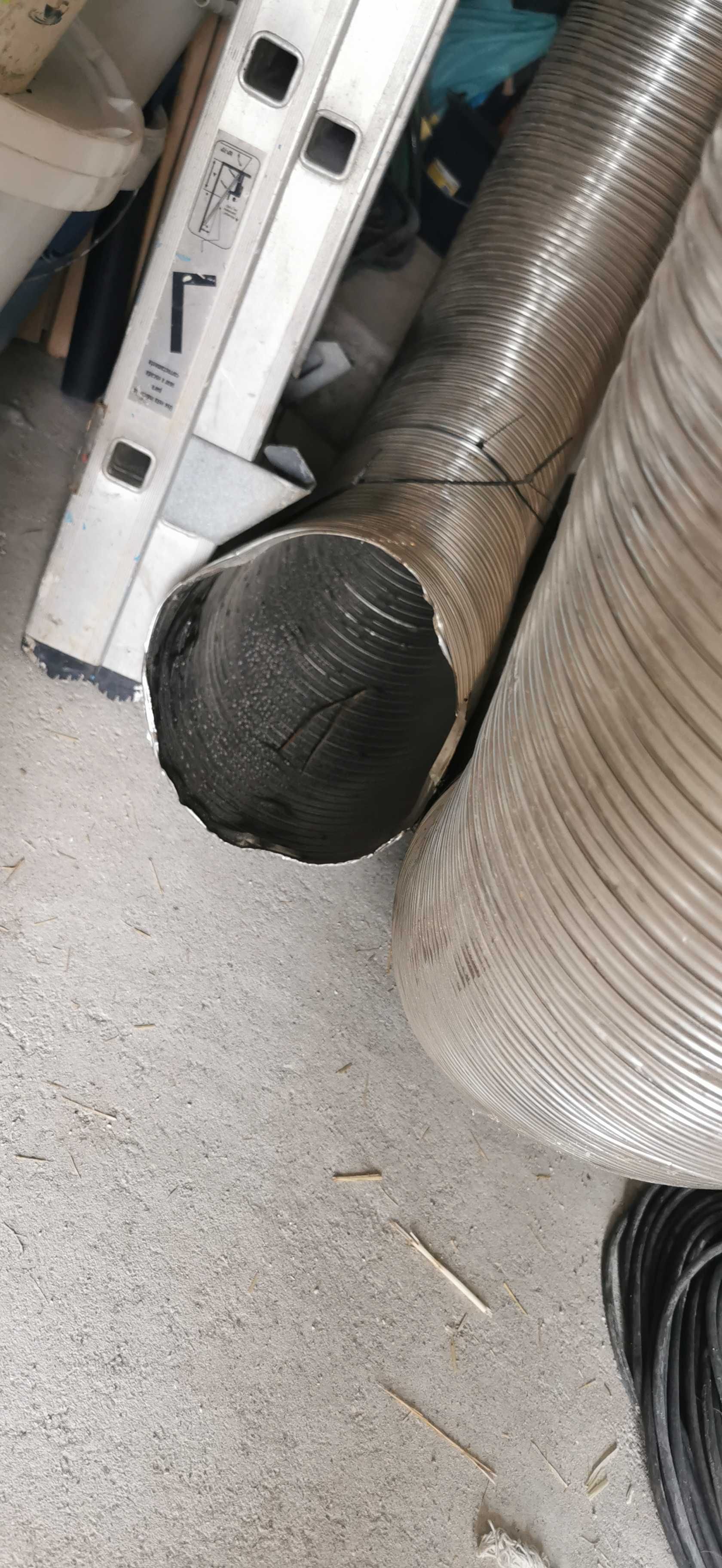 Tubo inox flexivel 250mm de diâmetro parede dupla