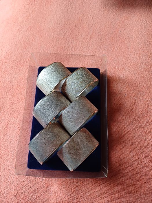 Obrączki, pierścienie na serwetki Vintage, 6 sztuk