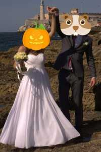 Suknia ślubna śliczna zwiewna 38/40 175 cm biała szczęśliwa:)