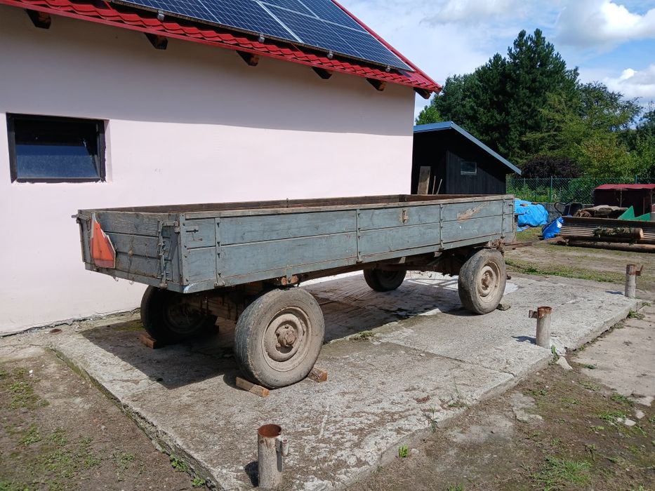 WÓZ DO CIĄGNIKA na ramie stalowej