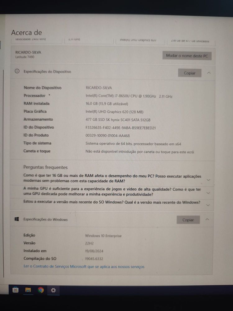 Portatil I7   8gen