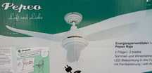 Wentylator sufitowy lampa dobrej firmy Pepeo Raja tanio