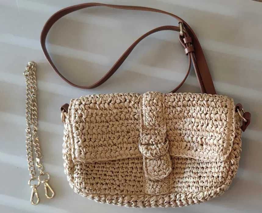 Mala tiracolo Ráfia - NOVA