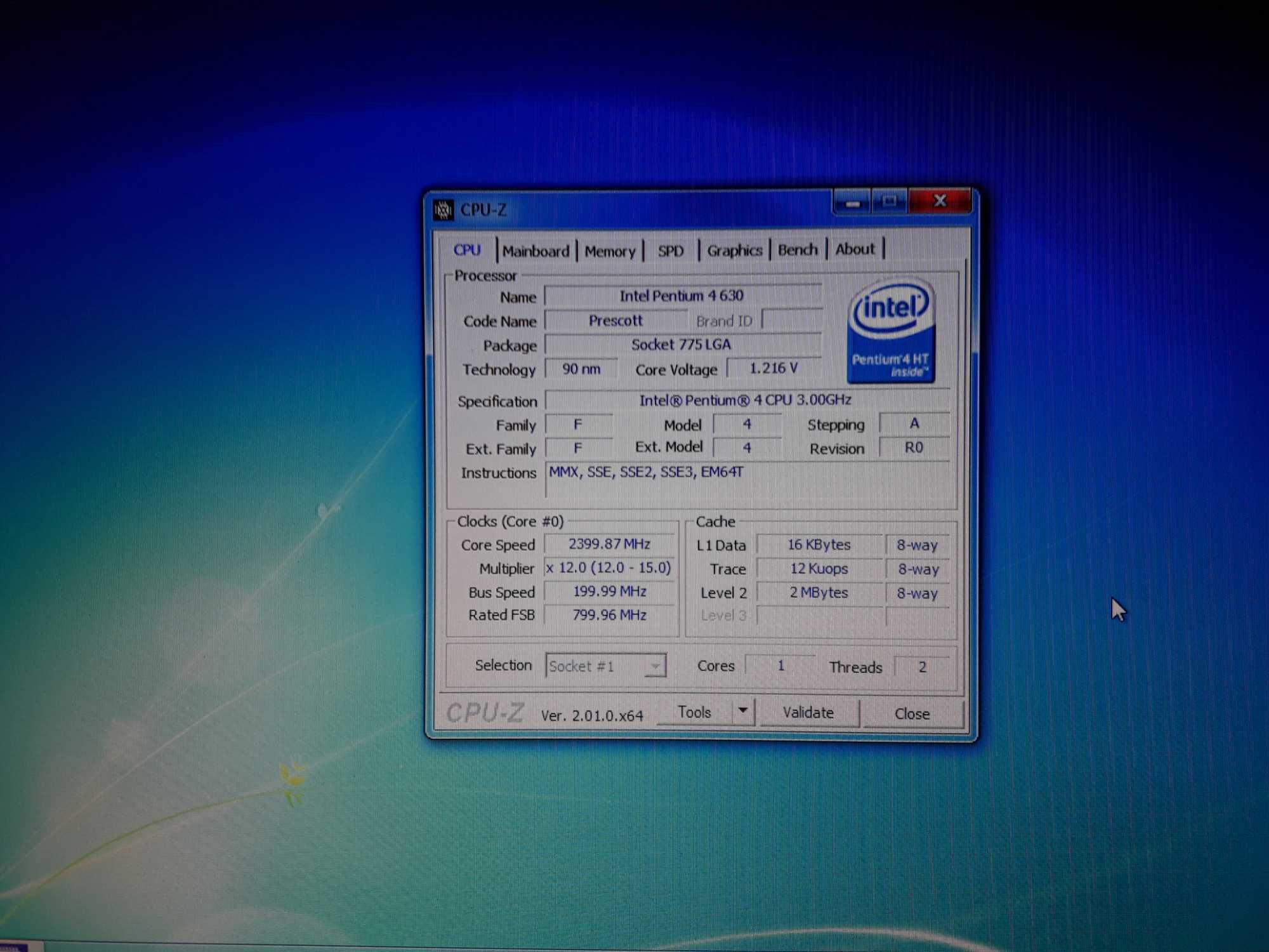Процессоры Intel Е5500, Pentium 4 630 (LGA 775)