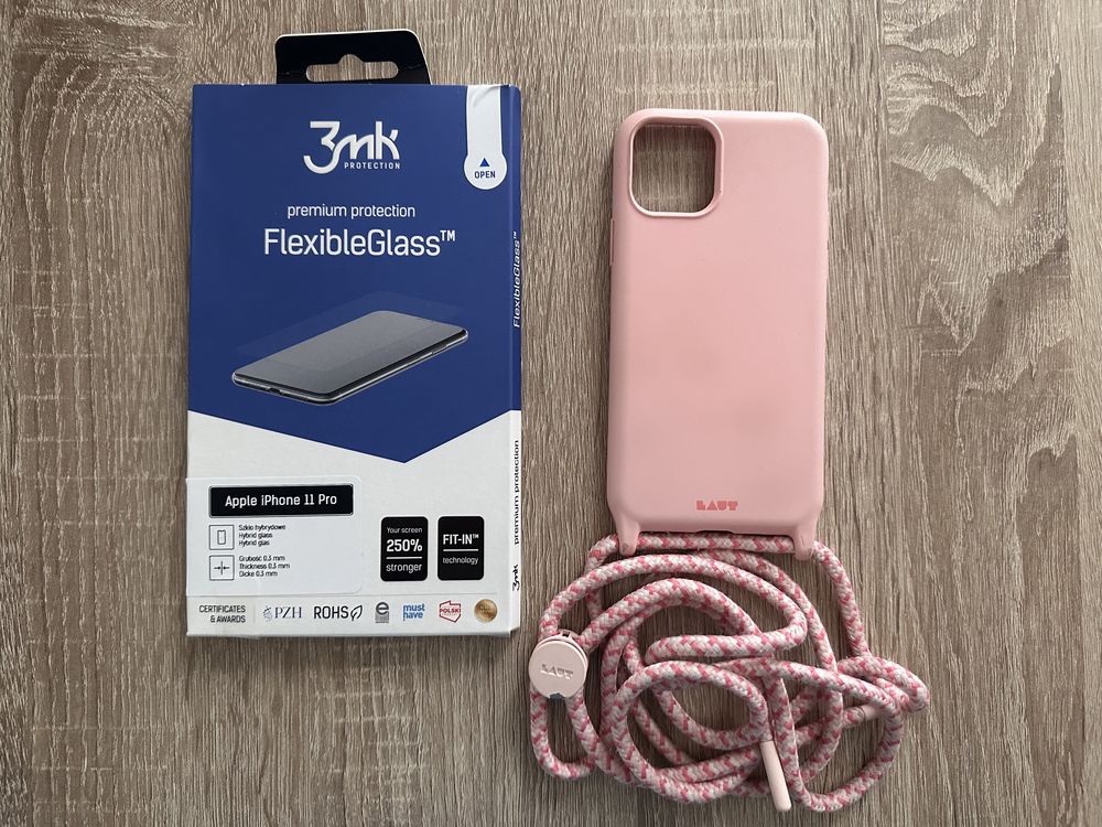 Etui ze sznurkiem na iPhone 11 pro + szkło hybrydowe