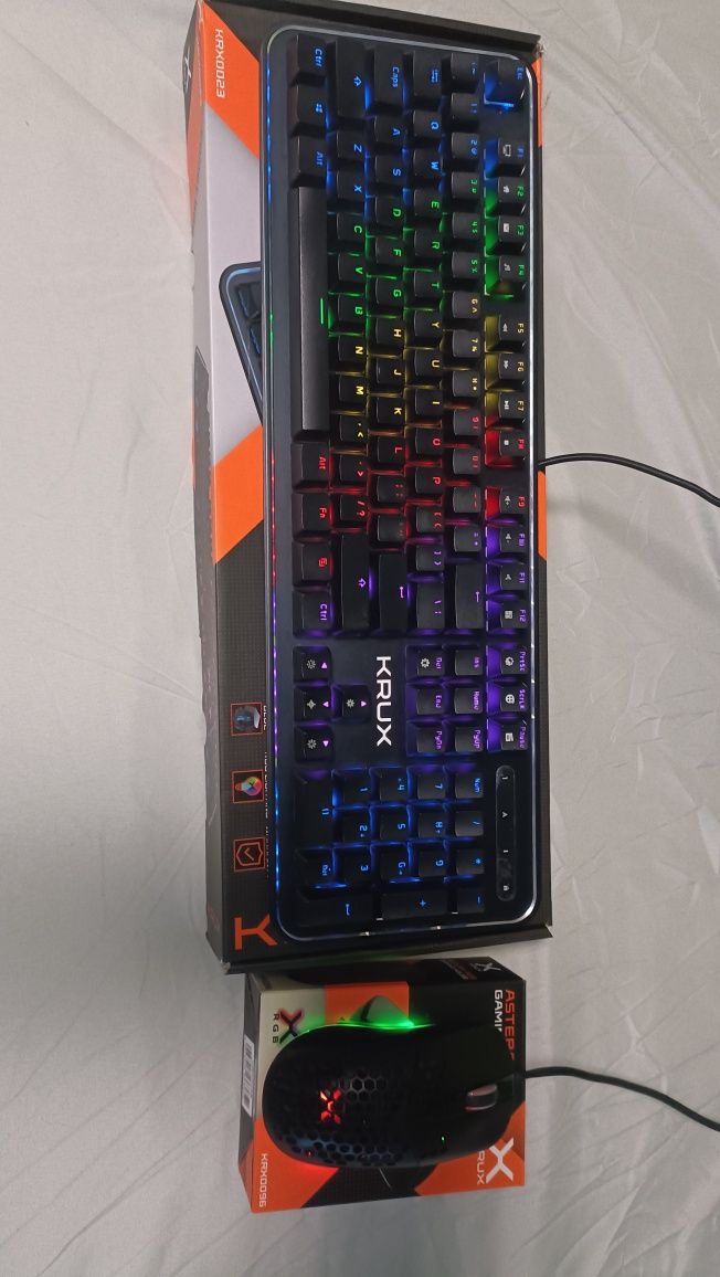 Zestaw gamingowy: Klawiatura KRUX Comet (Outemu Blue) + Mysz Astera RG