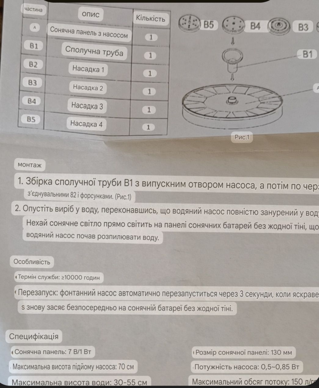 Плаваючі сонячні фонтани,  на сонячній батареї.
