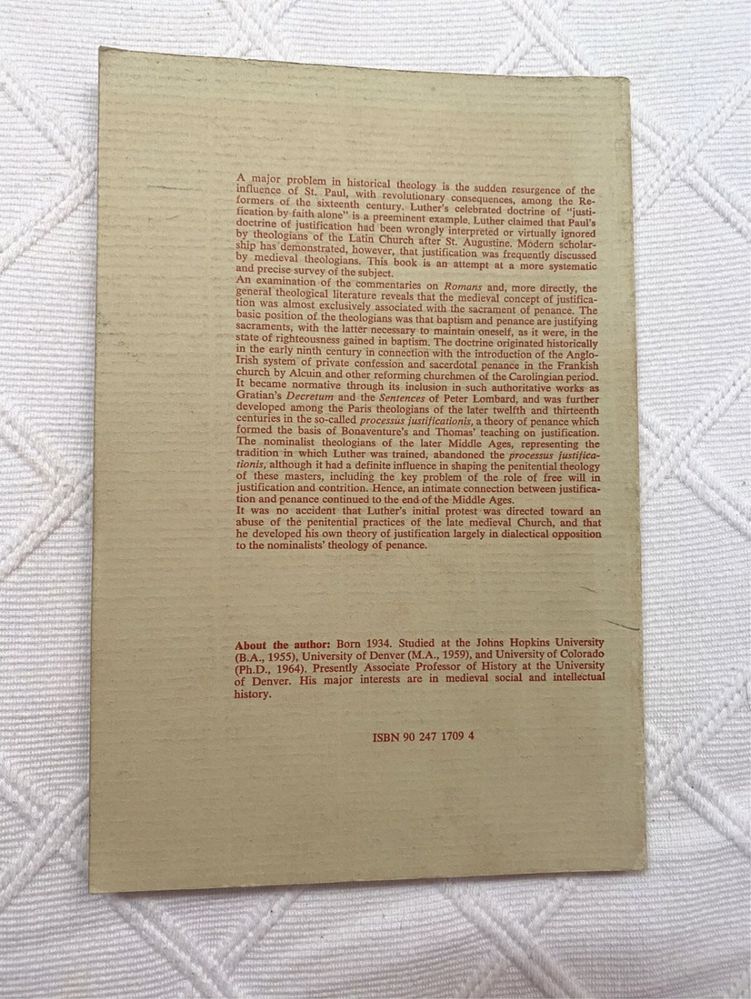 Livro Justificationin earlier Medieval Theology | Charles P. Carlson