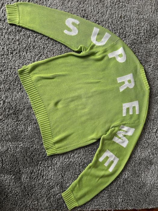 supreme ss20 neon green back logo