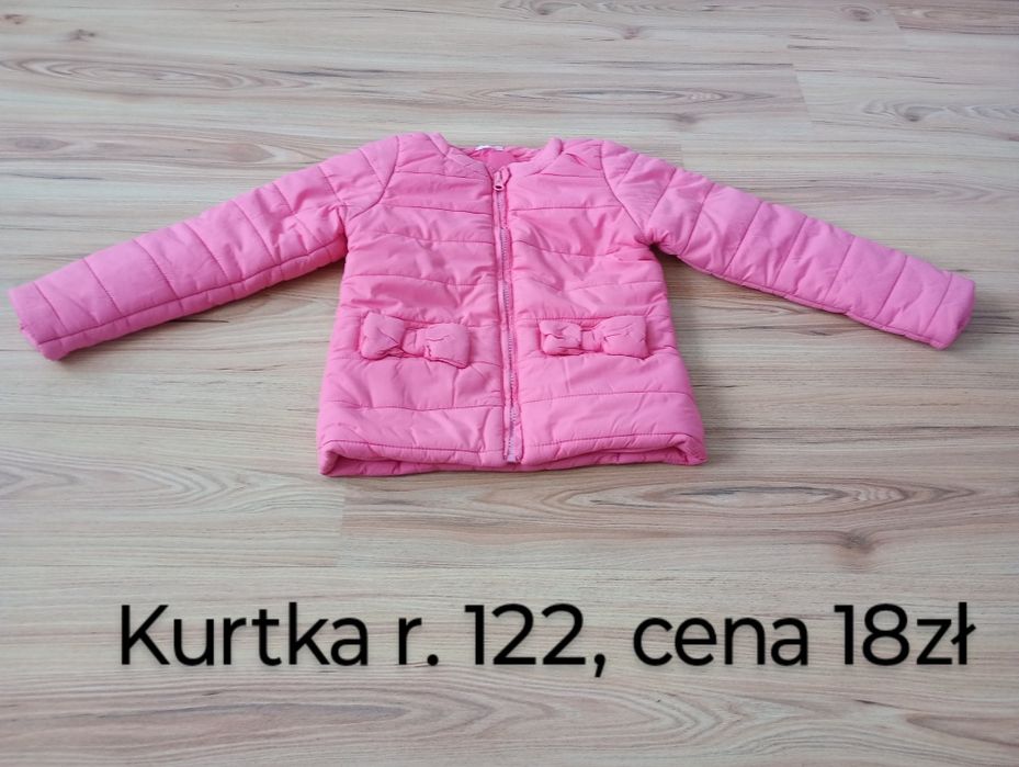 Zestaw ciuszków dla dziewczynki r. 122, cena 61zł stan b. dobry