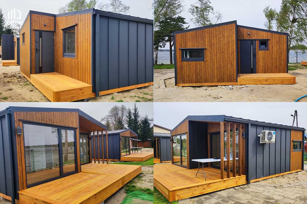 Domek modułowy całoroczny, drewniany, 35m2 pod klucz, na zgłoszenie