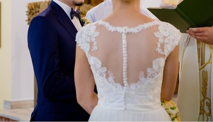 Suknia ślubna ivory XS/S 34/36 koronka tiul