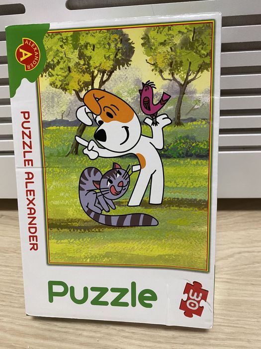 Puzzle Bob budowniczy 3szt oraz Reksio 1szt Zestaw