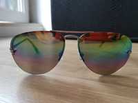 Damskie okulary przeciwsłoneczne BIK BOK pilotki lustrzane kolorowe