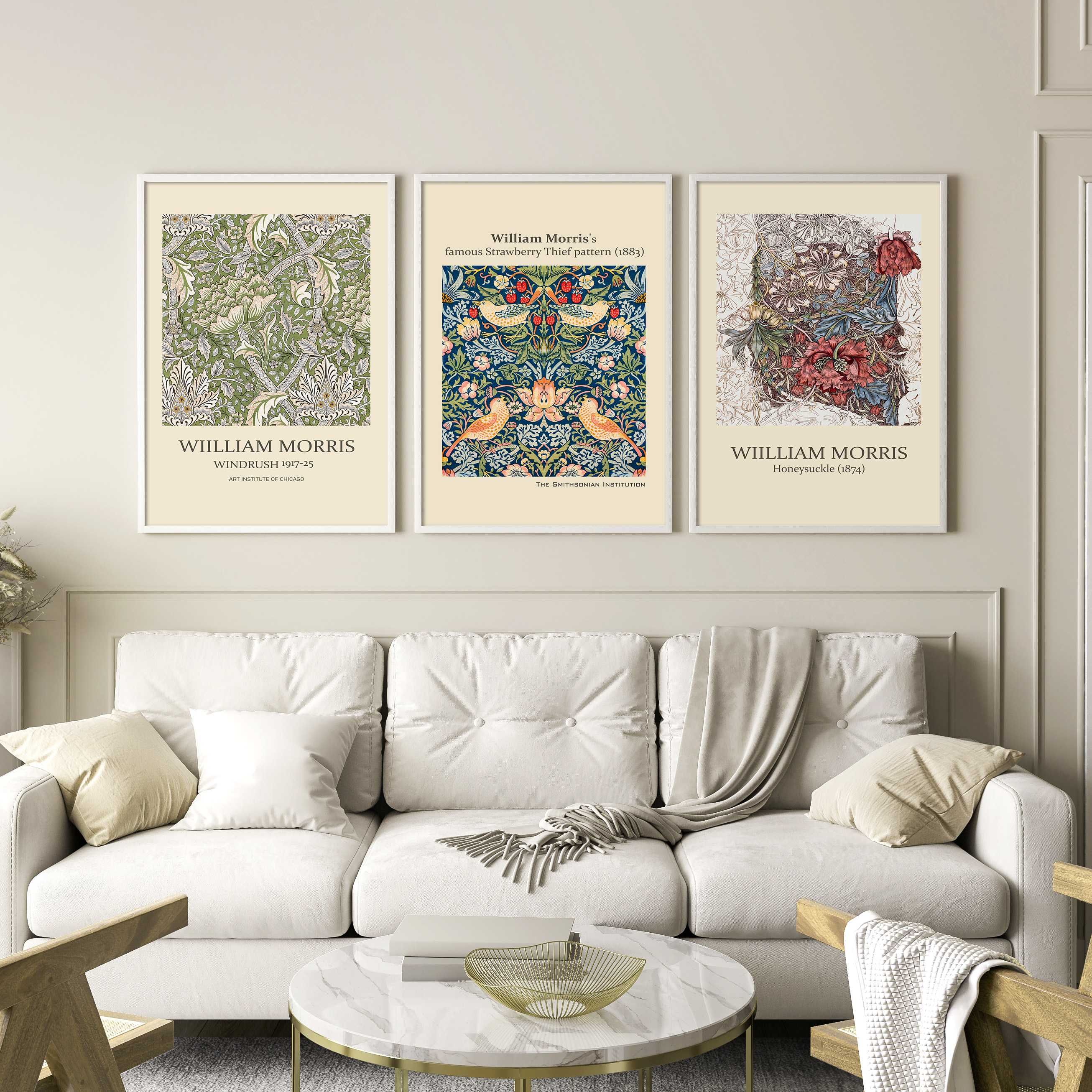 Duży zestaw plakatów 3x 50x70 cm Tryptyk do salonu (set110)