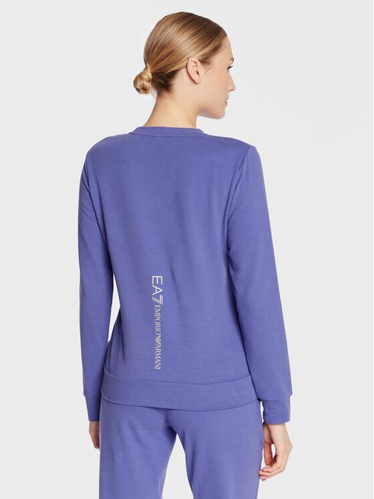 Bluza fioletowa z nadrukiem Emporio Armani S