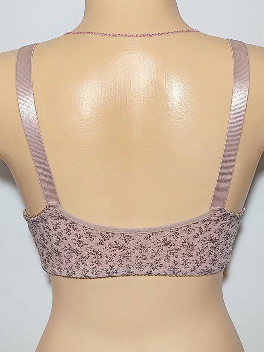 Biustonosz miękki zapinany z przodu różowy wygodny Han 120D