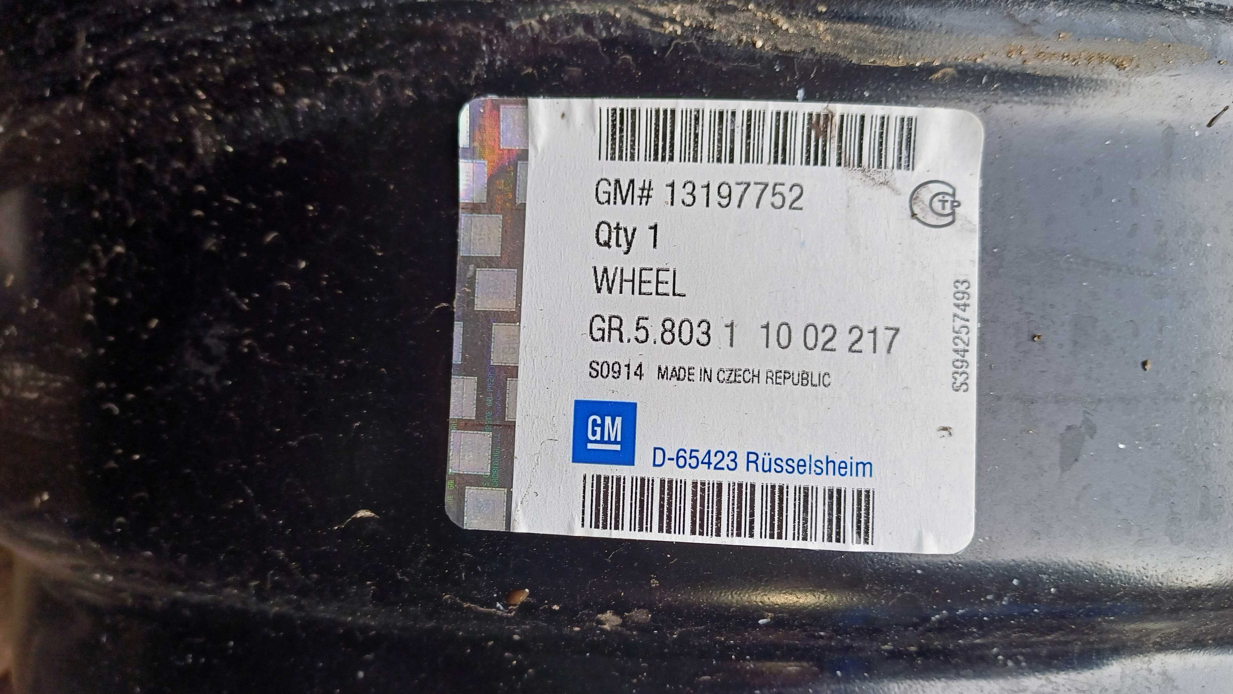 Felgi stalowe Opel 5x110 TPMS 15"