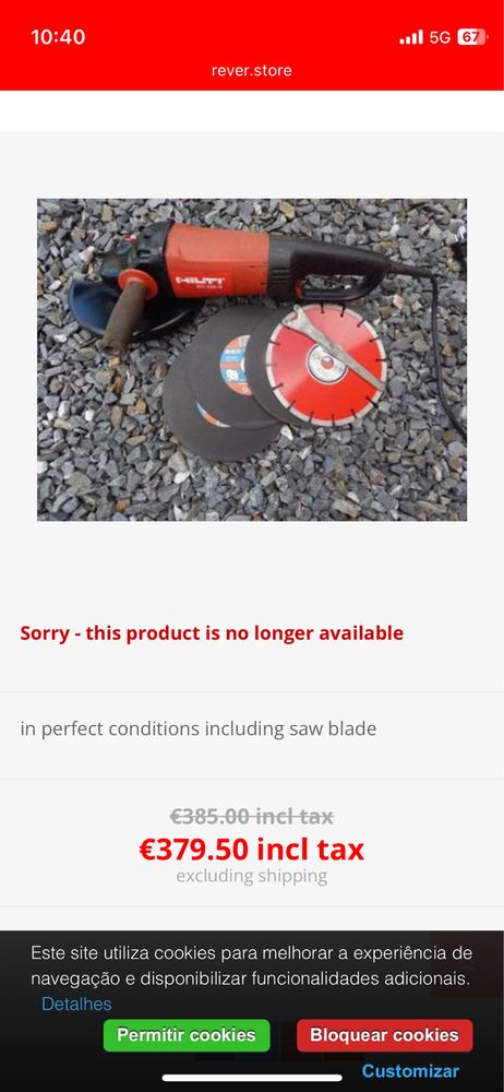 Rebarbadora Hilti DC230 profissional