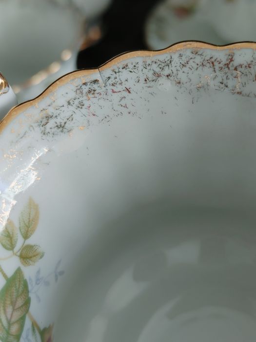 Serwis kawowy Chodzież IWONA do kawy herbaty złota róża prl retro